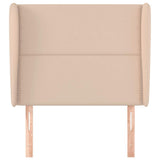 Vidaxl hoofdbord met randen 93x23x118 128 cm kunstleer cappuccinokleur