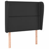 Vidaxl hoofdbord met randen 103x23x118 128 cm kunstleer zwart