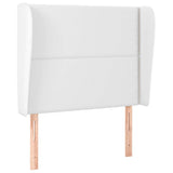 Vidaxl hoofdbord met randen 103x23x118 128 cm kunstleer wit