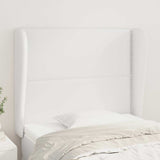 Vidaxl hoofdbord met randen 103x23x118 128 cm kunstleer wit