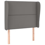 Vidaxl hoofdbord met randen 103x23x118 128 cm kunstleer grijs