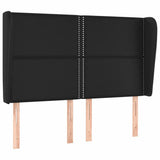 Vidaxl hoofdbord met randen 147x23x118 128 cm kunstleer zwart
