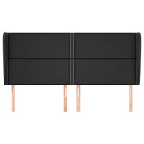 Vidaxl hoofdbord met randen 183x23x118 128 cm kunstleer zwart