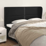 Vidaxl hoofdbord met randen 183x23x118 128 cm kunstleer zwart