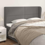 Vidaxl hoofdbord met randen 183x23x118 128 cm kunstleer grijs