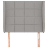 Vidaxl hoofdbord met randen 83x23x118 128 cm stof lichtgrijs