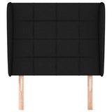 Vidaxl hoofdbord met randen 83x23x118 128 cm stof zwart