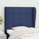Vidaxl hoofdbord met randen 83x23x118 128 cm stof blauw