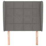 Vidaxl hoofdbord met randen 93x23x118 128 cm stof donkergrijs