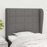 Vidaxl hoofdbord met randen 93x23x118 128 cm stof donkergrijs