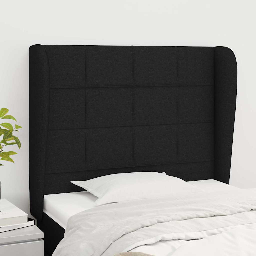 Vidaxl hoofdbord met randen 93x23x118 128 cm stof zwart
