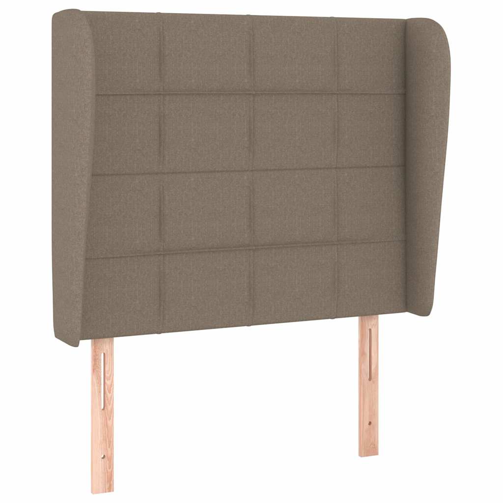 Vidaxl hoofdbord met randen 93x23x118 128 cm stof taupe