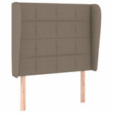 Vidaxl hoofdbord met randen 93x23x118 128 cm stof taupe