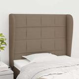 Vidaxl hoofdbord met randen 93x23x118 128 cm stof taupe