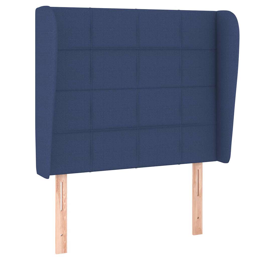 Vidaxl hoofdbord met randen 93x23x118 128 cm stof blauw