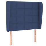Vidaxl hoofdbord met randen 93x23x118 128 cm stof blauw