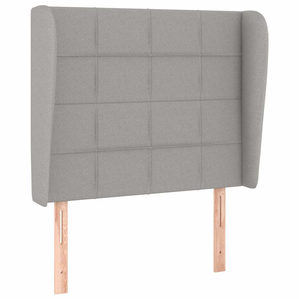 Vidaxl hoofdbord met randen 103x23x118 128 cm stof lichtgrijs