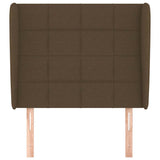 Vidaxl hoofdbord met randen 103x23x118 128 cm stof donkerbruin