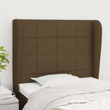 Vidaxl hoofdbord met randen 103x23x118 128 cm stof donkerbruin