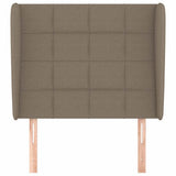 Vidaxl hoofdbord met randen 103x23x118 128 cm stof taupe