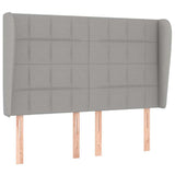 Vidaxl hoofdbord met randen 147x23x118 128 cm stof lichtgrijs