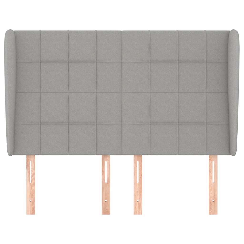 Vidaxl hoofdbord met randen 147x23x118 128 cm stof lichtgrijs