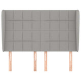 Vidaxl hoofdbord met randen 147x23x118 128 cm stof lichtgrijs