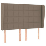 Vidaxl hoofdbord met randen 147x23x118 128 cm stof taupe