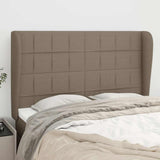 Vidaxl hoofdbord met randen 147x23x118 128 cm stof taupe