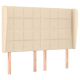 Vidaxl hoofdbord met randen 147x23x118 128 cm stof crèmekleurig