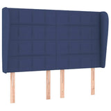 Vidaxl hoofdbord met randen 147x23x118 128 cm stof blauw