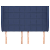 Vidaxl hoofdbord met randen 147x23x118 128 cm stof blauw