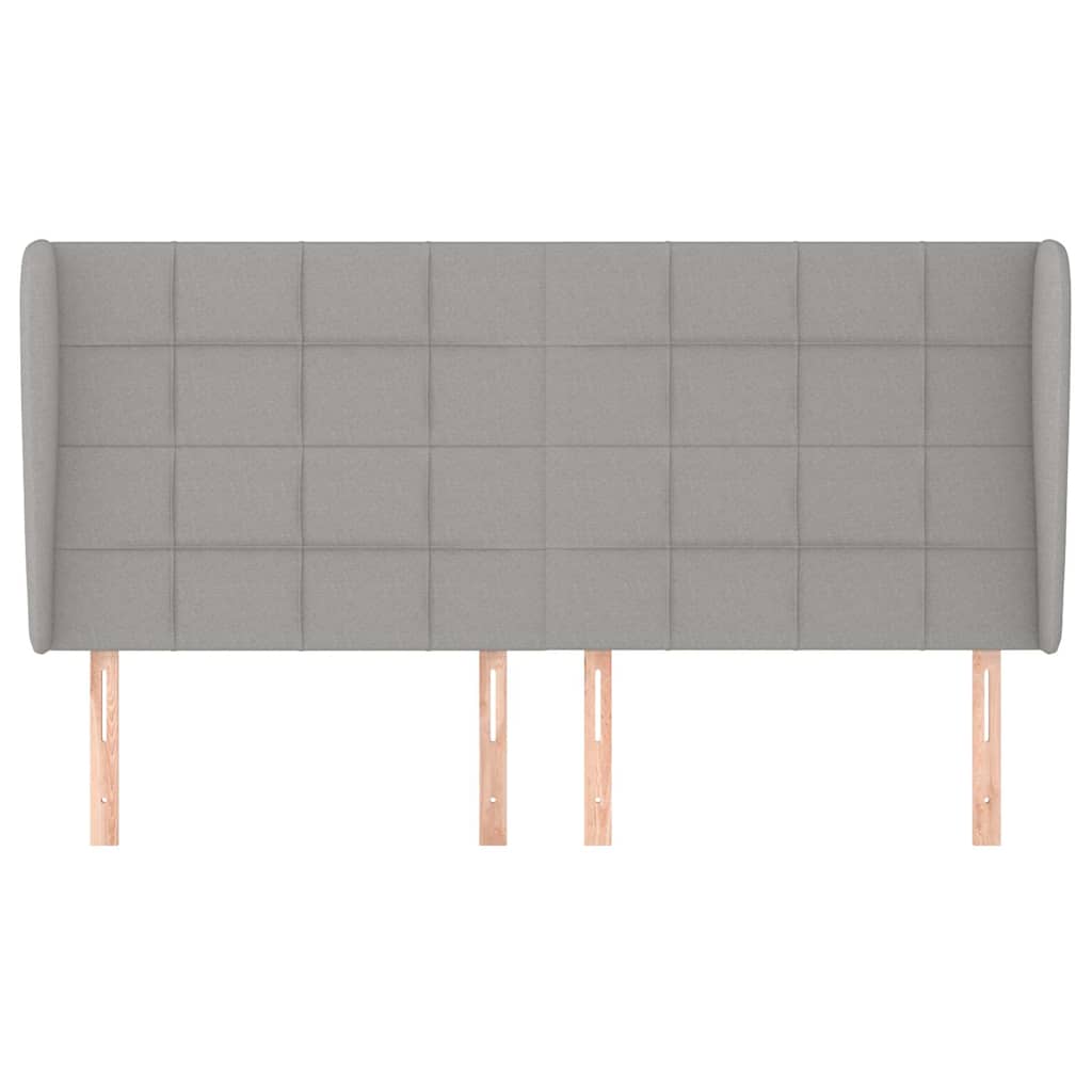 Vidaxl hoofdbord met randen 163x23x118 128 cm stof lichtgrijs