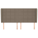 Vidaxl hoofdbord met randen 163x23x118 128 cm stof taupe