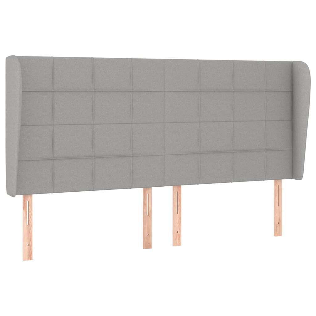 Vidaxl hoofdbord met randen 183x23x118 128 cm stof lichtgrijs
