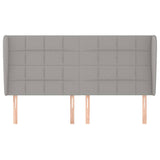 Vidaxl hoofdbord met randen 183x23x118 128 cm stof lichtgrijs
