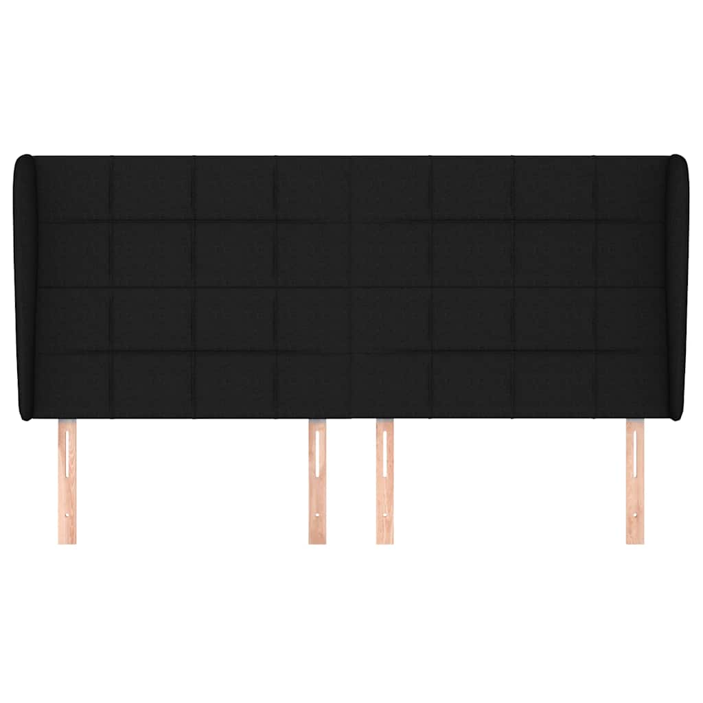 Vidaxl hoofdbord met randen 183x23x118 128 cm stof zwart