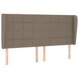 Vidaxl hoofdbord met randen 183x23x118 128 cm stof taupe