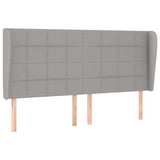 Vidaxl hoofdbord met randen 203x23x118 128 cm stof lichtgrijs