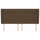 Vidaxl hoofdbord met randen 203x23x118 128 cm stof donkerbruin