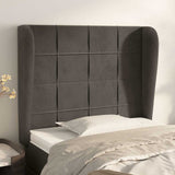 Vidaxl hoofdbord met randen 83x23x118 128 cm fluweel donkergrijs