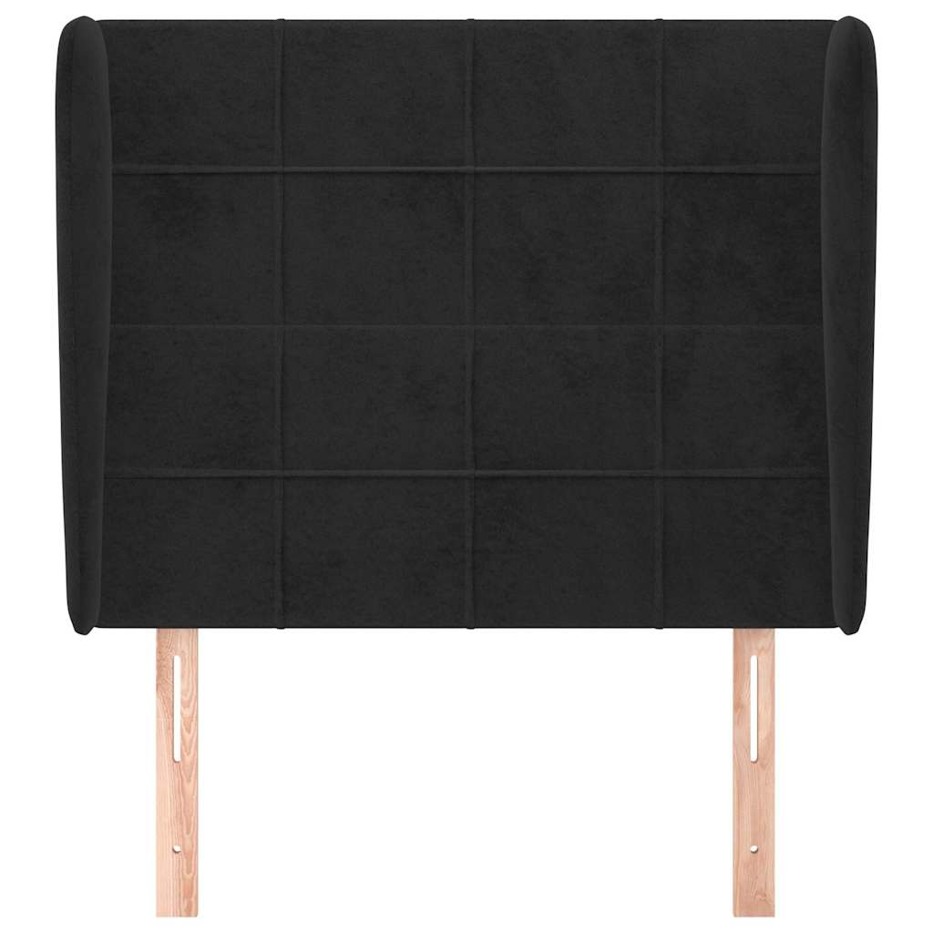 Vidaxl hoofdbord met randen 83x23x118 128 cm fluweel zwart