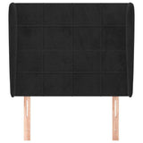 Vidaxl hoofdbord met randen 83x23x118 128 cm fluweel zwart