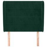 Vidaxl hoofdbord met randen 83x23x118 128 cm fluweel donkergroen