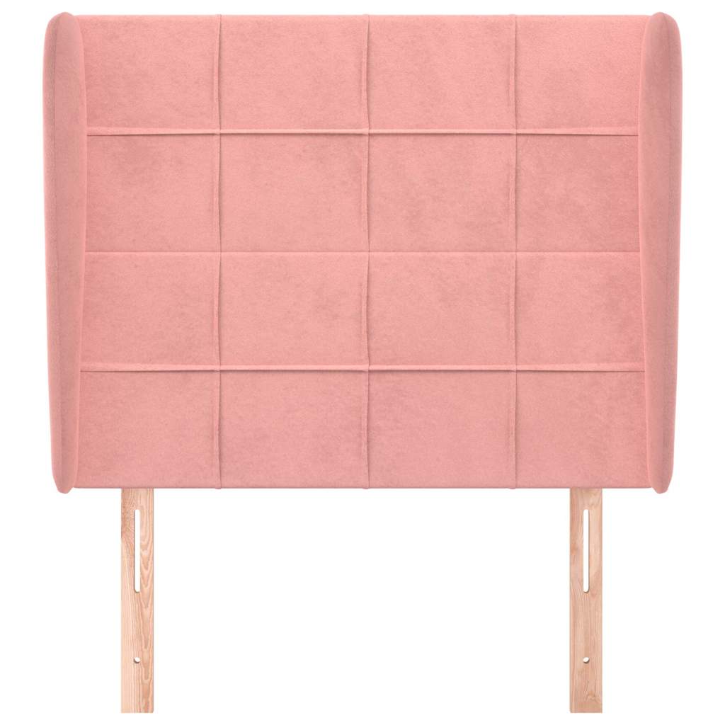 Vidaxl hoofdbord met randen 83x23x118 128 cm fluweel roze