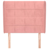 Vidaxl hoofdbord met randen 83x23x118 128 cm fluweel roze