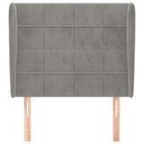 Vidaxl hoofdbord met randen 103x23x118 128 cm fluweel lichtgrijs