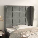Vidaxl hoofdbord met randen 103x23x118 128 cm fluweel lichtgrijs