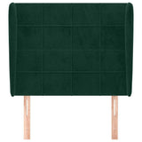 Vidaxl hoofdbord met randen 103x23x118 128 cm fluweel donkergroen
