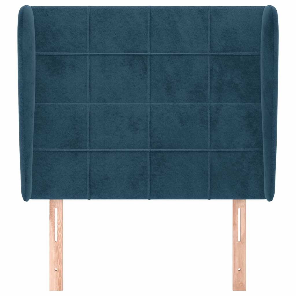 Vidaxl hoofdbord met randen 103x23x118 128 cm fluweel donkerblauw